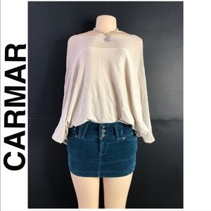 CARMAR corduroy teal mini skirt